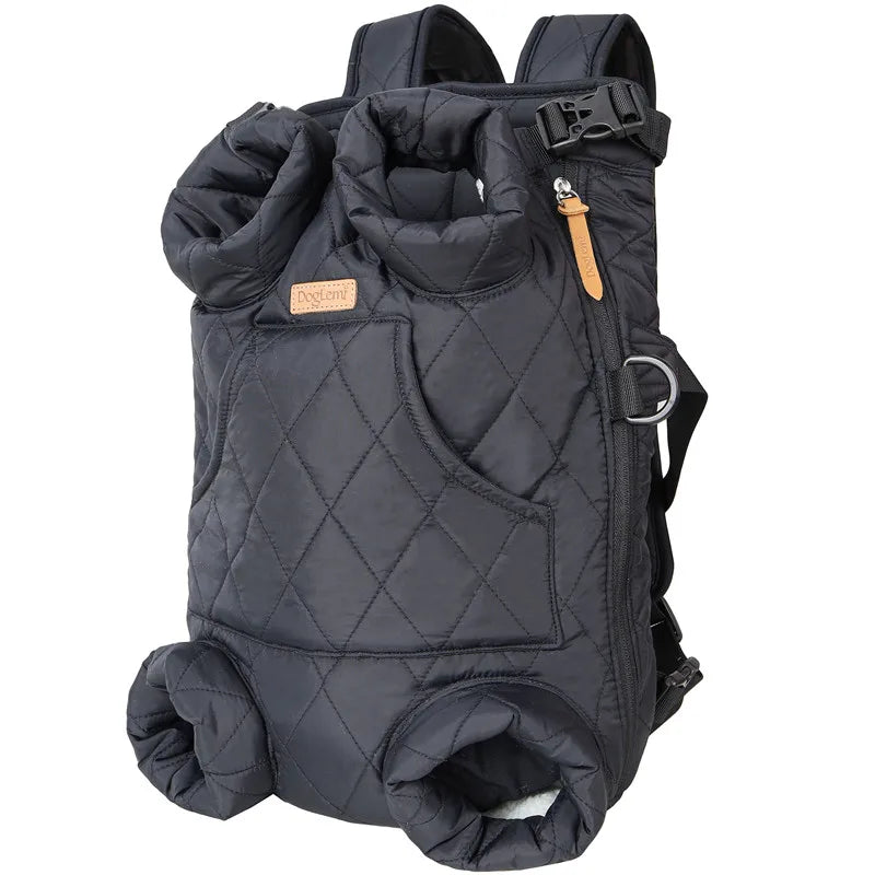 Winter Pet Dog Backpack - Insulated and Portable Travel Carrier for Small Dogs and Cats, Windproof and Safe Design