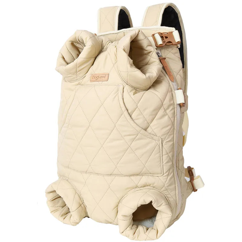 Winter Pet Dog Backpack - Insulated and Portable Travel Carrier for Small Dogs and Cats, Windproof and Safe Design