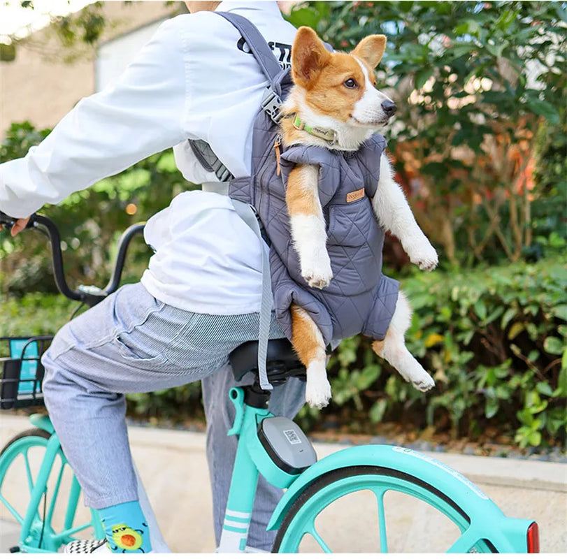 Winter Pet Dog Backpack - Insulated and Portable Travel Carrier for Small Dogs and Cats, Windproof and Safe Design