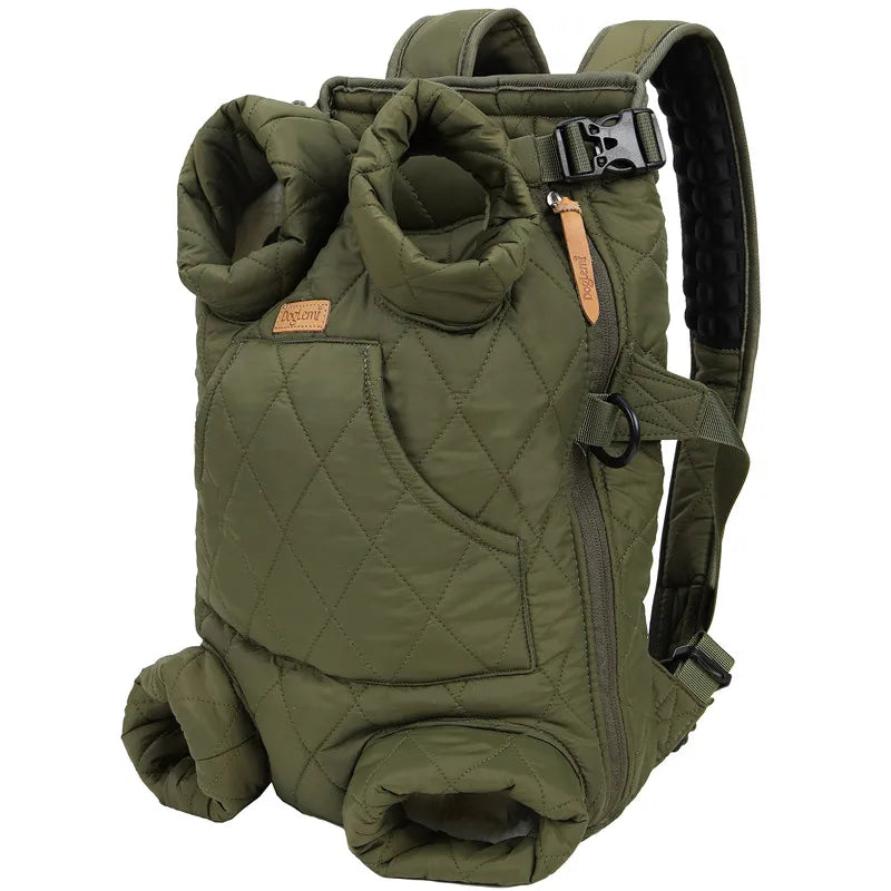 Winter Pet Dog Backpack - Insulated and Portable Travel Carrier for Small Dogs and Cats, Windproof and Safe Design