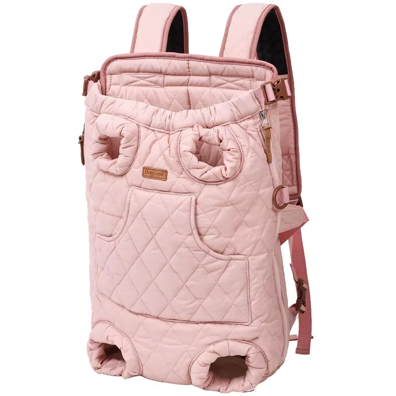 Winter Pet Dog Backpack - Insulated and Portable Travel Carrier for Small Dogs and Cats, Windproof and Safe Design